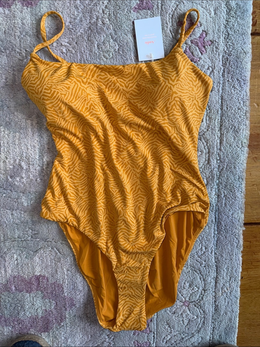 Angie Orange One Piece Bathing Suit